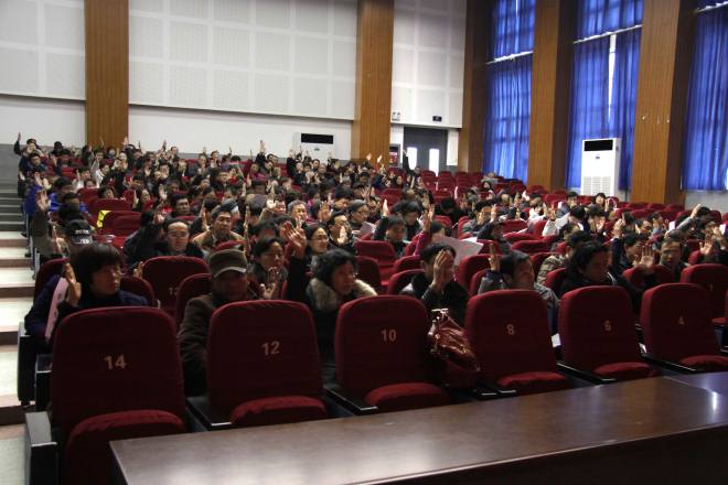 大会正式代表举手表决